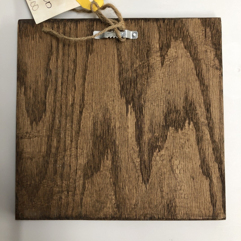 Wood Wall Hanging "All‎ that I Am" Primitive Handmade Country (Size 8x8") - Picture 3 of 3